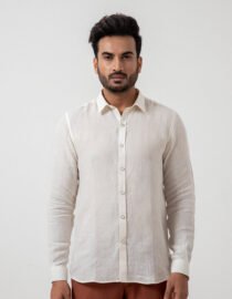 European Linen Shirt In Ivory