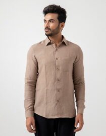 European Linen Solid Shirt In Soile