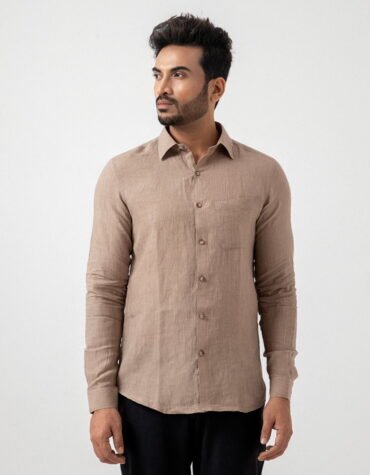 European Linen Solid Shirt In Soile