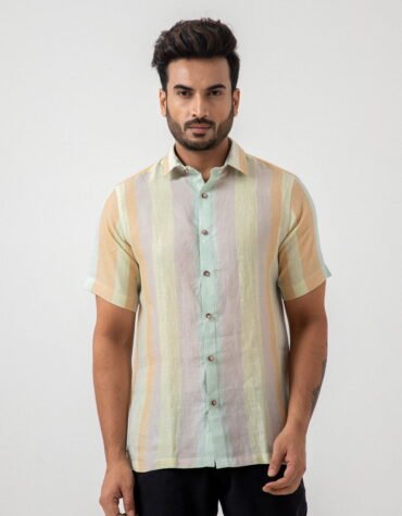 European Linen Stripe Shirt