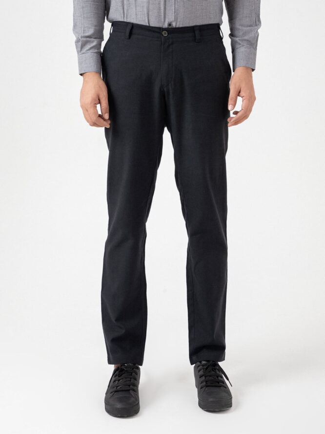 Pure Khadi Trouser In Black