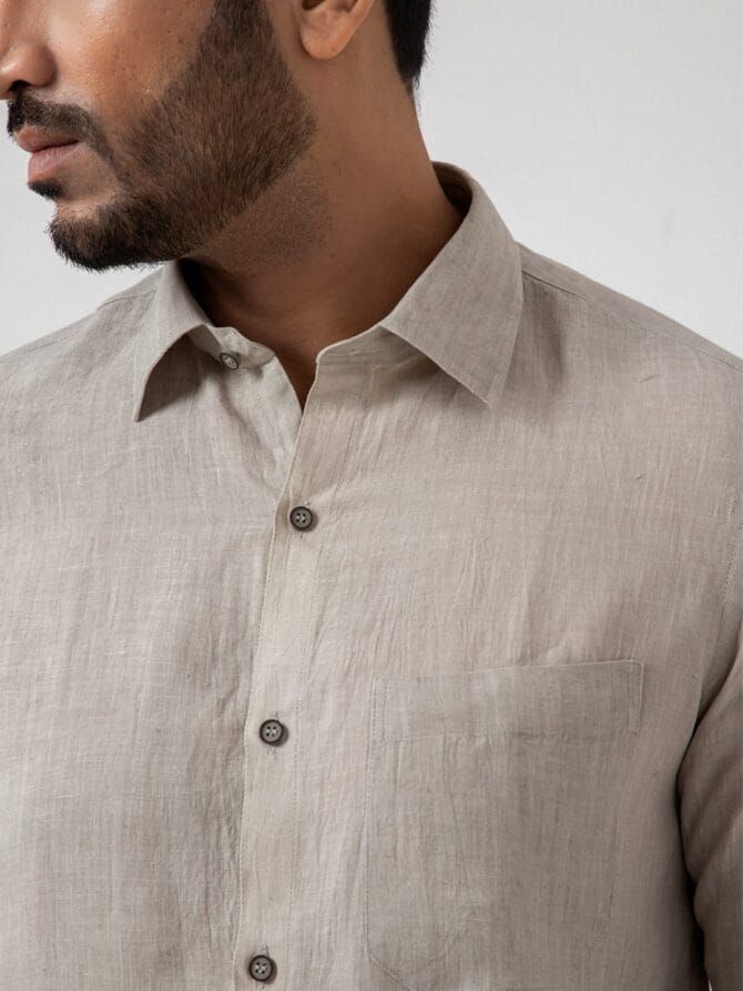 Linen Shirt in Ash - Image 4