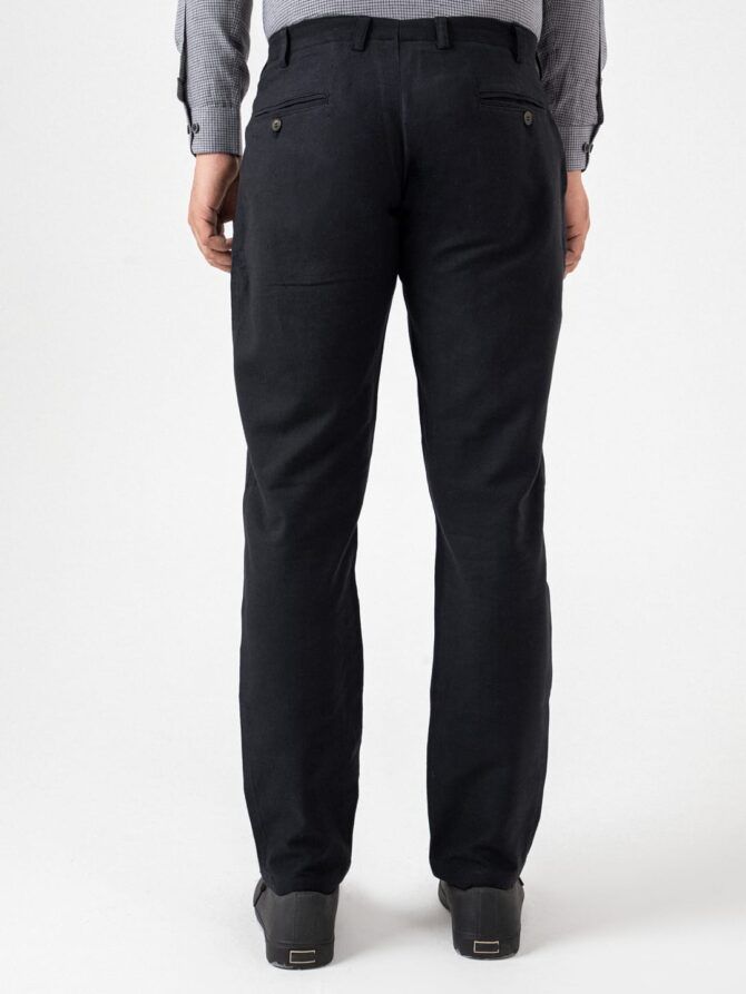 Pure Khadi Pant In Black - Image 4