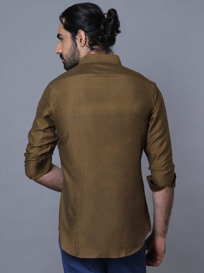 Handloom Mulberry Silk Shirt - Image 3