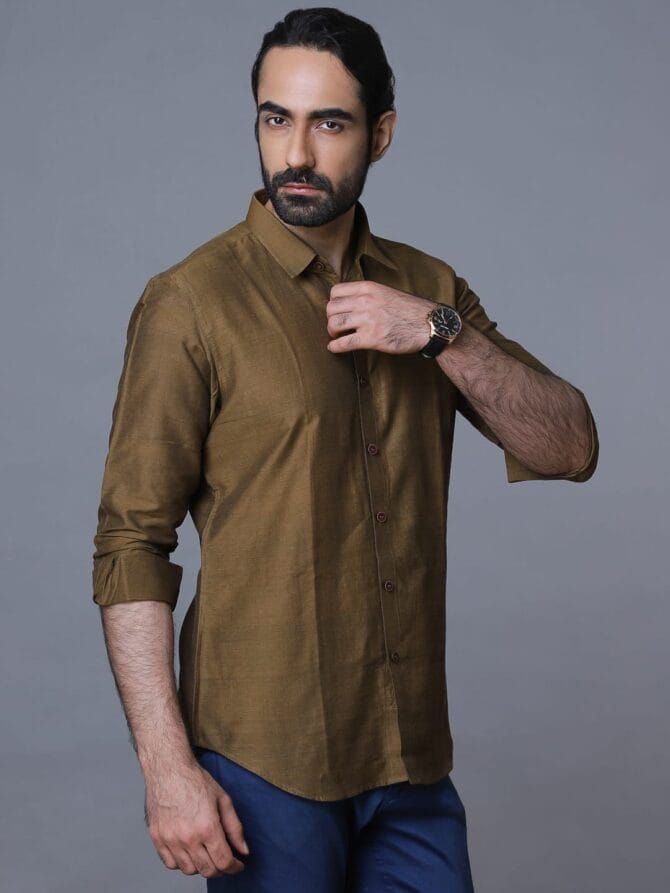 Handloom Mulberry Silk Shirt - Image 2