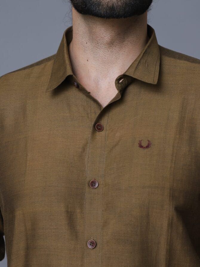 Handloom Mulberry Silk Shirt - Image 4