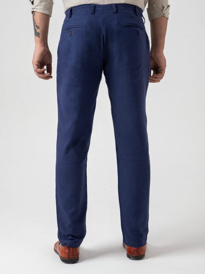 Pure Khadi Pant in Indigo - Image 3