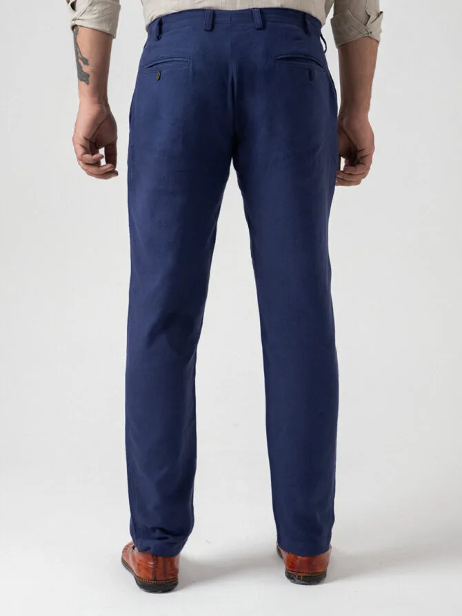 Pure Khadi Pant in Indigo - Image 3