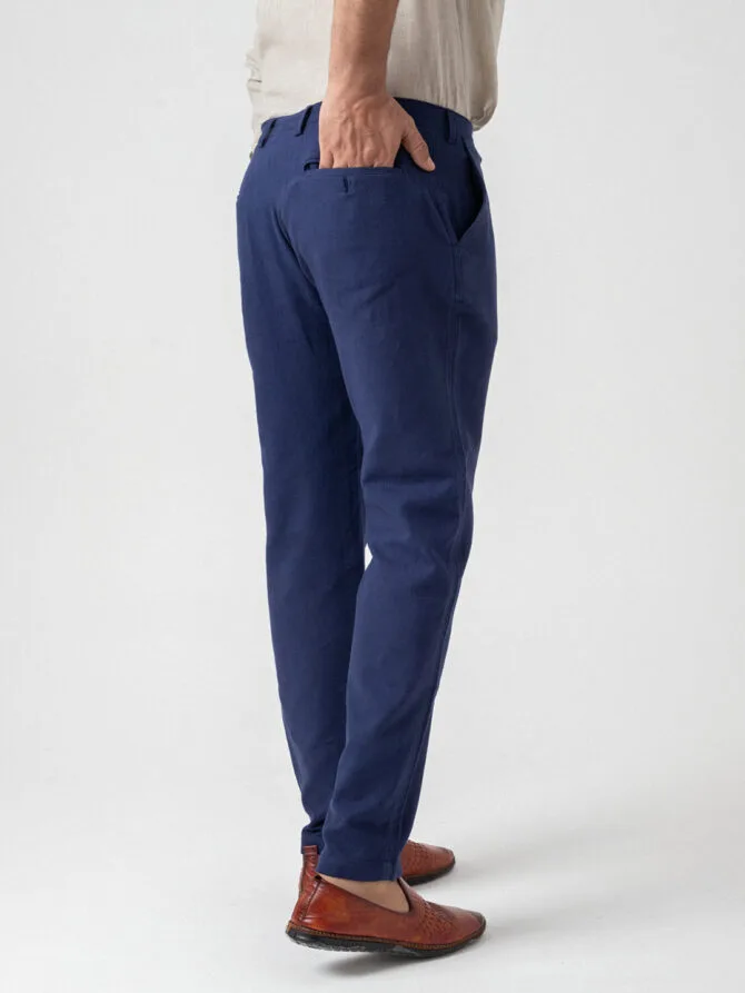 Pure Khadi Pant in Indigo - Image 4