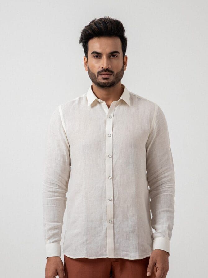 European Linen Stripe Shirt