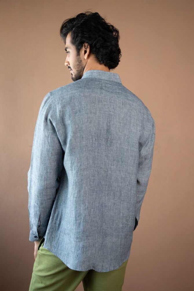 Linen Shirts in Denim - Image 4