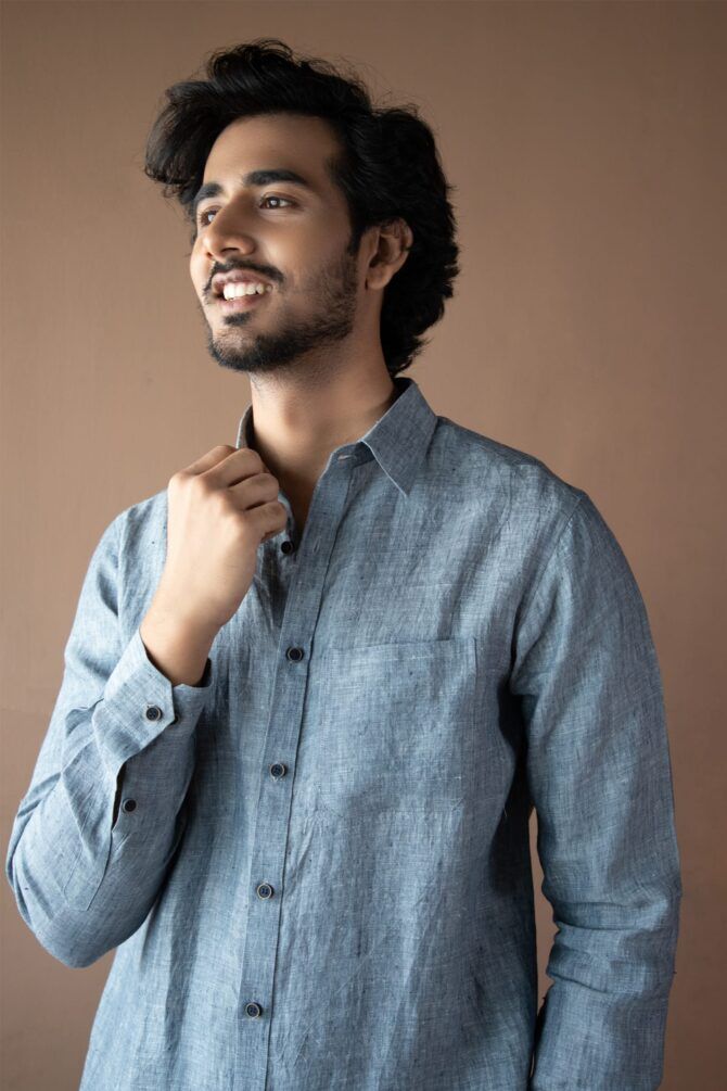 Linen Shirts in Denim - Image 3