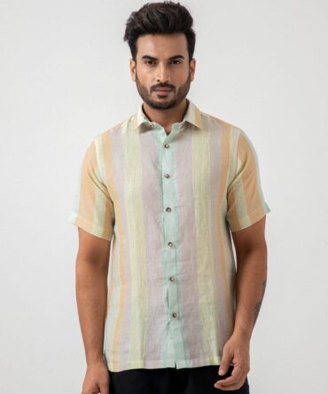 European Linen Stripe Shirt