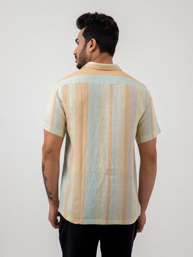 European Linen Stripe Shirt - Image 3