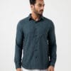 Pure Khadi Shirt In Turquoise