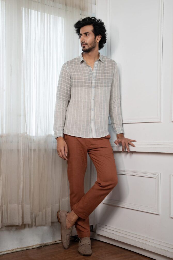 Men European Linen shirt - Image 5