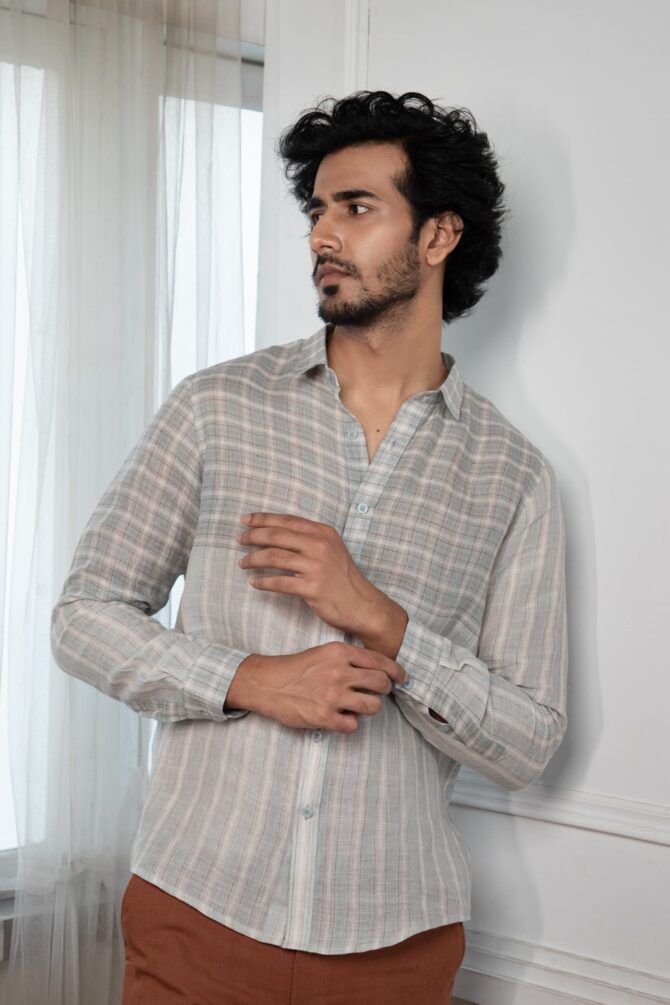 Men European Linen shirt - Image 2