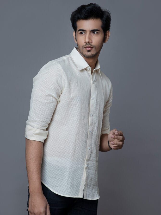 Handloom Cotton formal shirt for men - Image 2