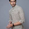 Handloom Khadi Shirt In Beige