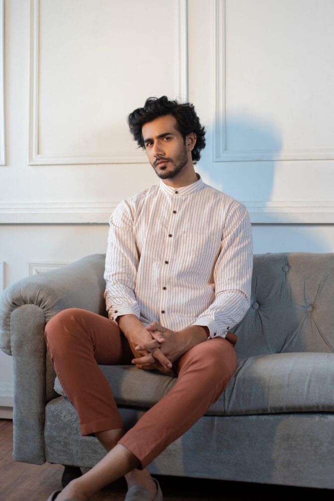 Men Handloom Khadi Shirt - Image 3