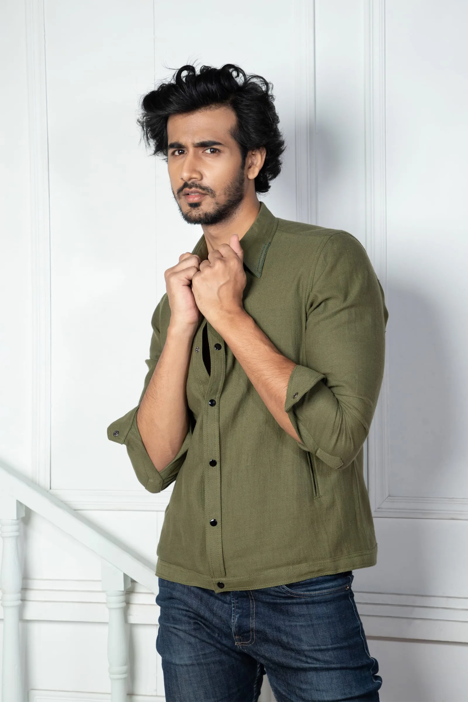 激安通販サイト 人気 Premium-Handloom-Khadi-Shirt. Clothing
