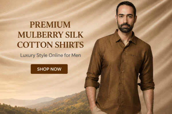 Premium Mulberry Silk Cotton Shirts for Men